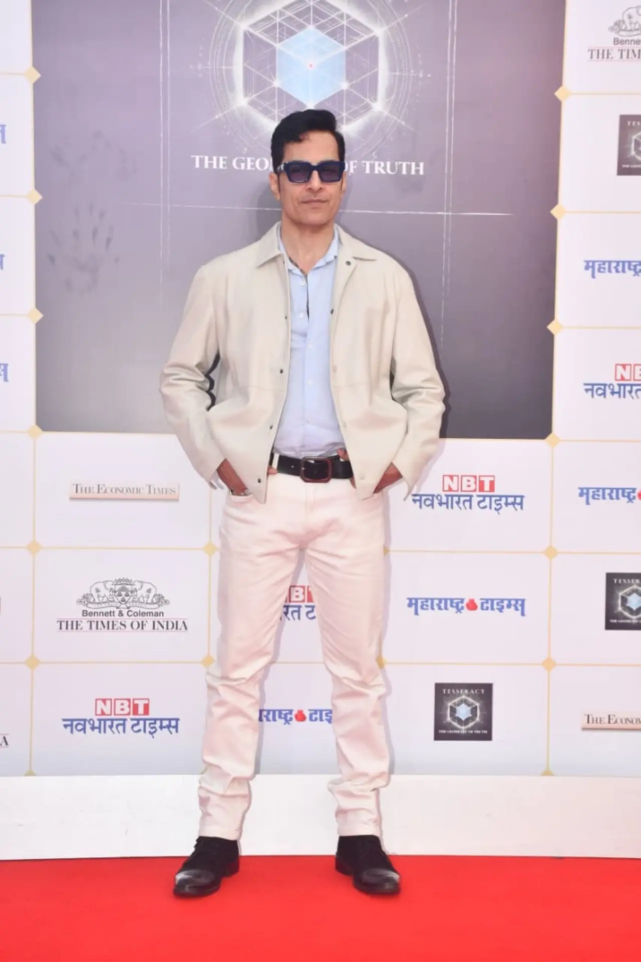 Sudhanshu Pandey was spotted looking sharp in a white jacket paired with matching pants and a light blue shirt. The actor kept his look polished and sophisticated.